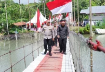 Jembatan Merah Putih TNI-Polri Mudahkan Akses Warga Kading