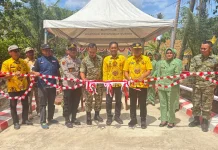 Dandim Soppeng Resmikan Jembatan Armco Desa Masing