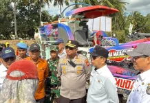 Kapolres Soppeng Dukung Akselerasi Modernisasi Pertanian Padi