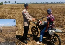 Bhabinkamtibmas Polsek Tanete Riattang Cek Titik Api di Bone