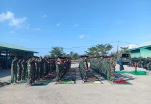 Antisipasi Kekeringan, Ratusan Prajurit Yonarmed 21 Kawali Gelar Sholat Istisqa