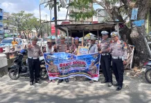 HUT Lalu Lintas ke-71, Satlantas Bone Peduli Tukang Ojek