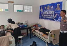 HUT Bhayangkara Lalu Lintas ke-71, Satlantas Soppeng Gelar Donor Darah