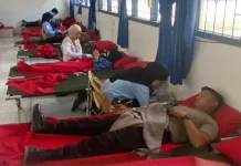 Batalyon C Pelopor Ikuti Donor Darah HUT PMI