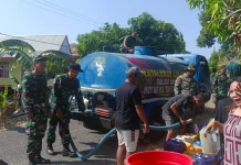 Atasi Kekeringan Warga, Kodim Soppeng Salurkan Air Bersih untuk Warga Desa Masing