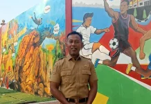 Mural OPD Percantik Stadion Lapatau Bone jelang Porprov Sulsel