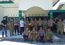 HUT ke-81 TNI, Delapan Polsek di Soppeng Serentak Sambangi Koramil