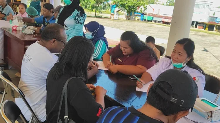 Dinkes Boven Digoel Jemput Bola Laksanakan Cek Kesehatan Gratis di Kantor Bupati