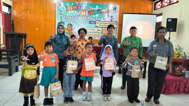 Tingkatkan Minat Baca Sejak Dini, Dinas Perpustakaan  Gelar Lomba Mewarnai
