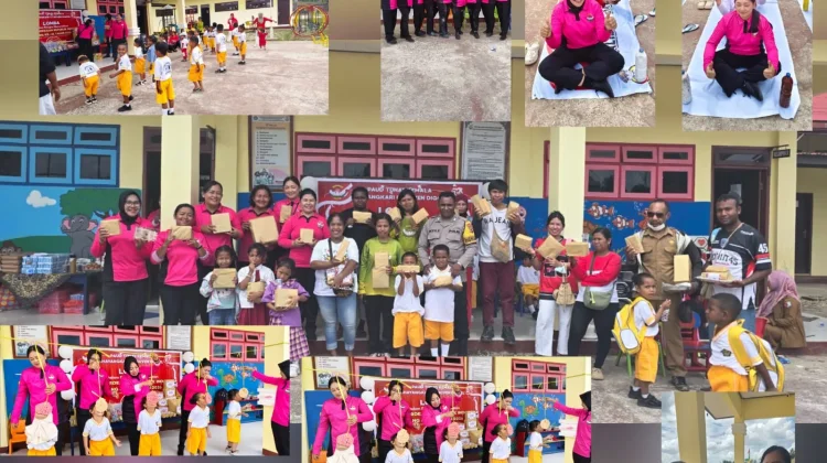 Paud Tunas Kemala Bhayangkari 07 Boven Digoel Gelar Lomba Semarak HUT Ke-81 RI