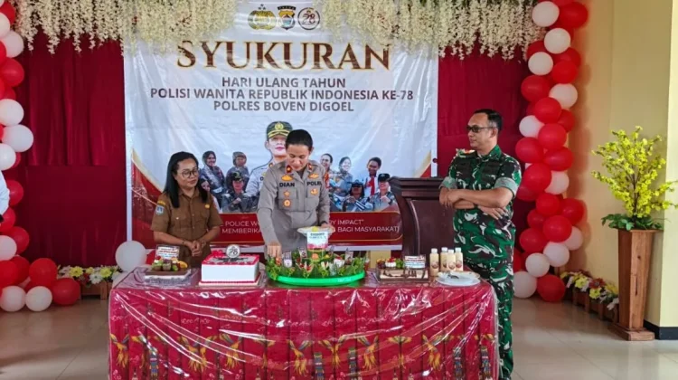 Polres Boven Digoel Gelar Syukuran HUT Polwan ke-78
