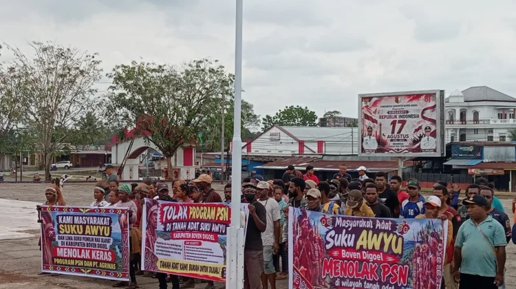 Masyarakat Adat Awyu Boven Digoel Tolak PSN di Wilayah Adatnya