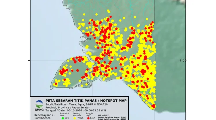 BMKG Imbau Warga Boven Digoel Waspadai Sebaran Titik Panas