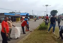 ASN Pemkab Boven dan TNI/Polri Bersih Lingkungan Dukung Program ASRI