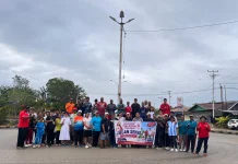 Sambut Pesta Pelindung Paroki, OMK Hati Kudus Tanah Merah Gelar Jalan Sehat