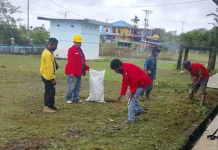 BMP Boven Digoel Gelar Aksi Bersih Terminal dan Pasar Sentral Tanah Merah