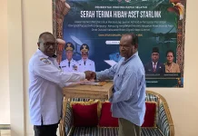Pemkab Boven Digoel Terima Hibah Aset Starlink dari Provinsi Papua Selatan