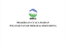 Prakiraan Cuaca Tanah Merah dan Sekitarnya, Selasa 15 September 2026