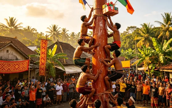 Berasal dari Manakah Permainan Panjat Pinang?