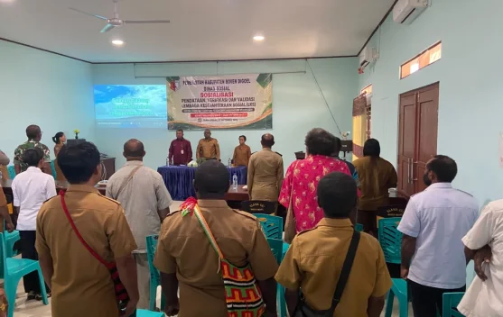 Dinas Sosial Boven Digoel Sosialisasikan Pendataan, Verifikasi dan Validasi LKS