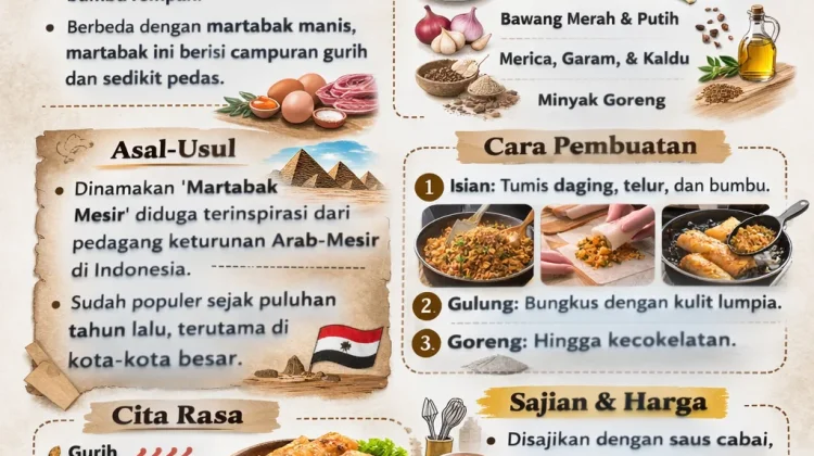 Martabak Mesir, Camilan Kaya Rempah yang Menggugah Selera