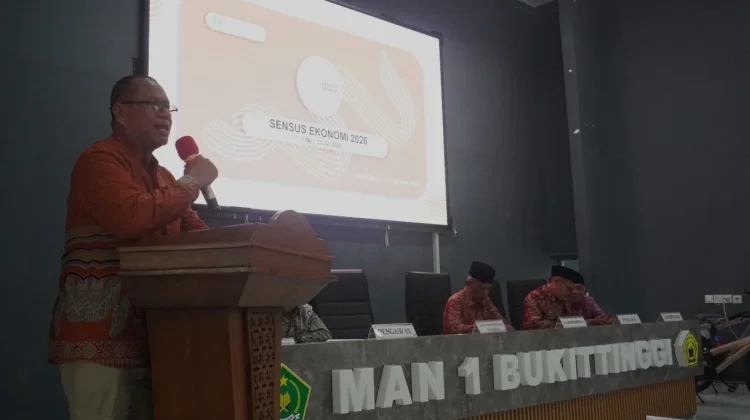 Bung Itung Ramaikan Sosialisasi Sensus Ekonomi 2026 di MAN 1 Gulai Bancah