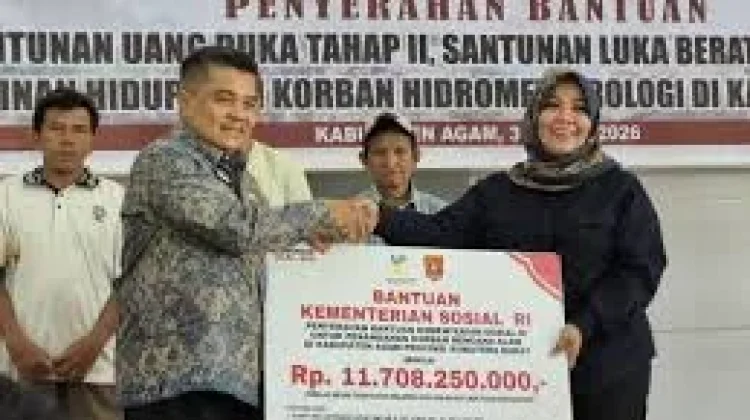 Pemkab Agam Salurkan Bantuan 8.308 Korban Bencana Hidrometeorologi Rp11,7 Miliar