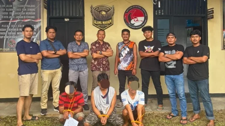 Satres Narkoba Polres Padang Panjang Amankan Tiga Pelaku Penyalahguna Sabu