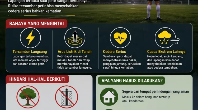 Bahaya berada di lapangan di saat petir !!