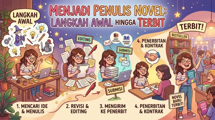 Menjadi Penulis Novel, dari Langkah Awal hingga Terbit
