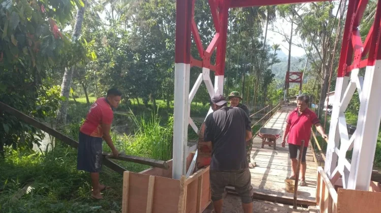 Pembangunan Jembatan Garuda Lombah Lima Puluh Kota Dikebut