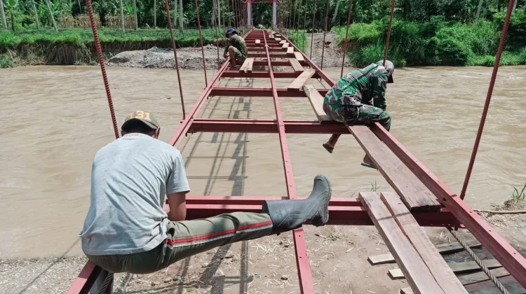 Jembatan Sungai Rimbang Tembus Delapan Puluh Dua Koma Dua Persen