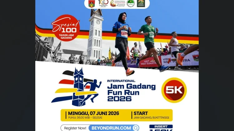Tiket International Jam Gadang Fun Run 2026 Ditetapkan Rp.150.000