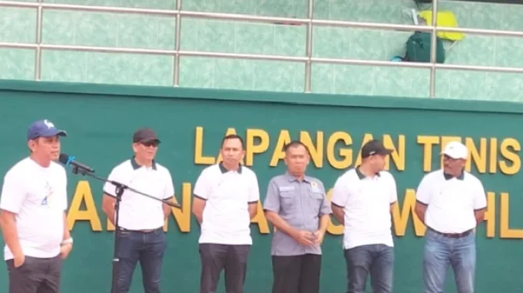 Pembukaan Open Turnamen Tenis HUT Ke-45 PT Bukit Asam Disaksikan Seratusan Petenis