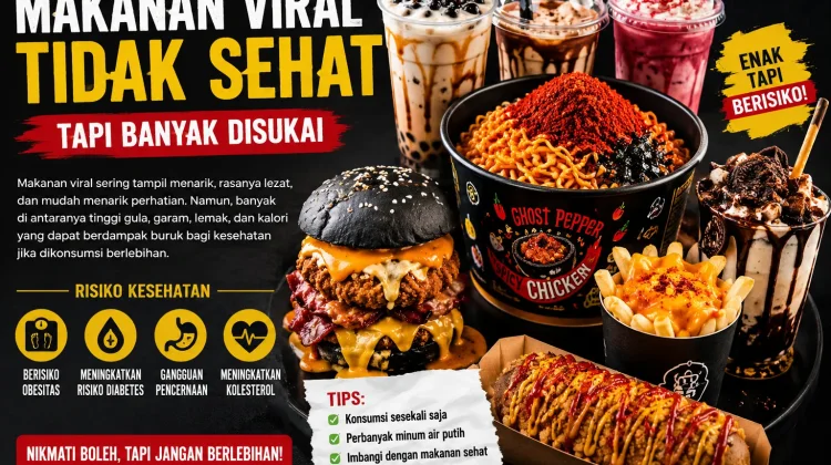 Lezat dan Viral namun Tidak Baik Dikonsumsi Berlebihan