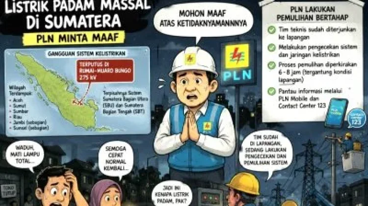 Listrik Padam Massal, Sumatera Gelap Gulita Jumat Malam