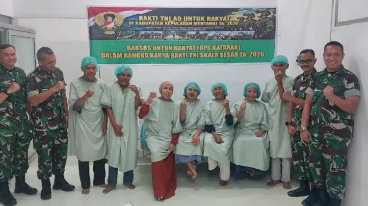 Kasrem Wirabraja Dampingi Operasi Katarak Gratis Warga Mentawai