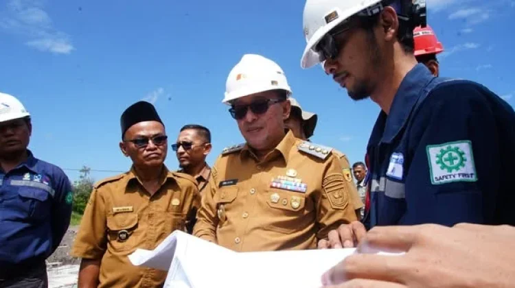 Bupati Tinjau Progres Pembangunan Sabodam Sungai Jambu