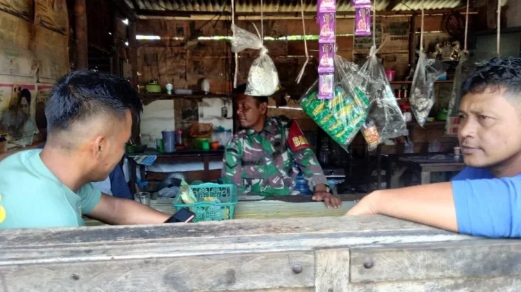 Babinsa Pangkalan Ajak Warga Jauhi Kegiatan Negatif