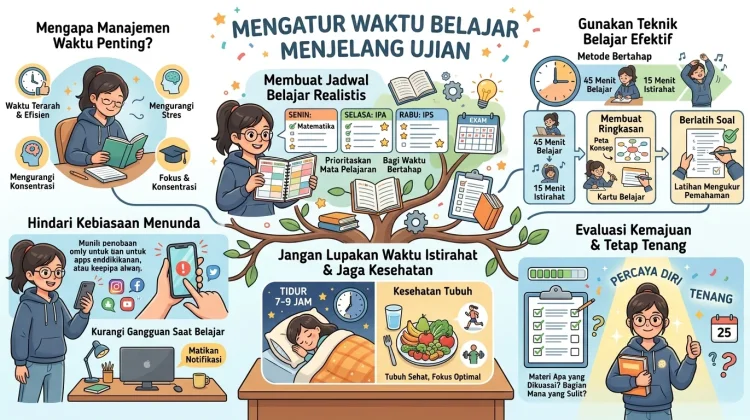 Cara Mengatur Waktu Belajar Menjelang Ujian