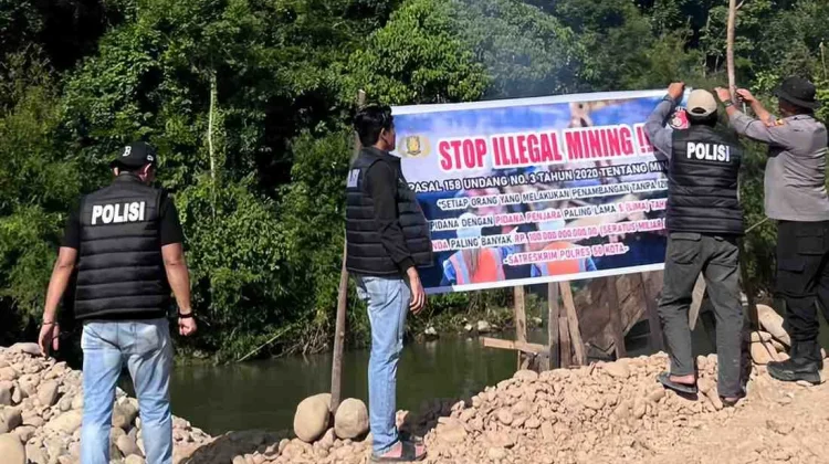 Polres Limapuluhkota Sisir Dugaan Aktifitas Tambang Ilegal di Kapur XI