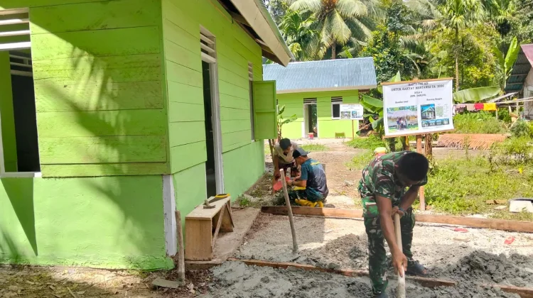 Satgas Karya Bakti TNI Rampungkan RTLH Milik Darlius di Mentawai