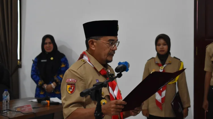 Kwarcab Lantik Saka Pramuka Rintisan Yogaswara Tingkat Cabang Kabupaten Agam
