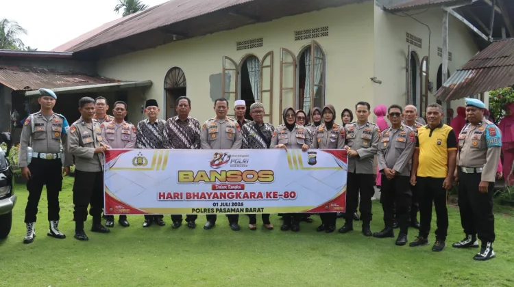 HUT Bhayangkara, Polres Pasbar Anjangsana ke Purnawirawan, dan Warakawuri Polri