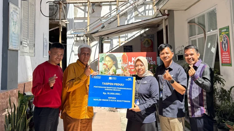 TASPEN Bukittinggi Salurkan Bantuan TJSL untuk Pembangunan Masjid SMAN 2 BKT