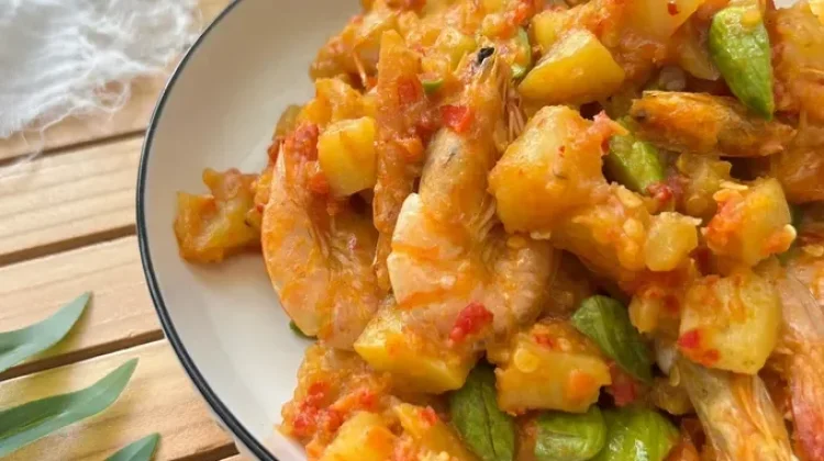 Sambalado  udang kantang patai lamak bana