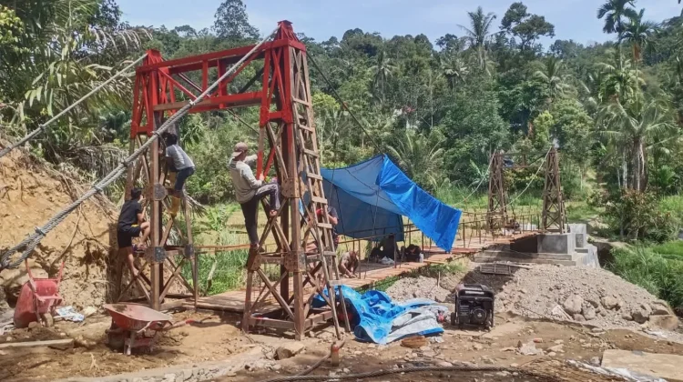 Jembatan Garuda Suliki Capai 88 Persen