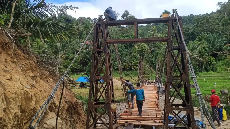 Jembatan Garuda Suliki Capai 76 Persen