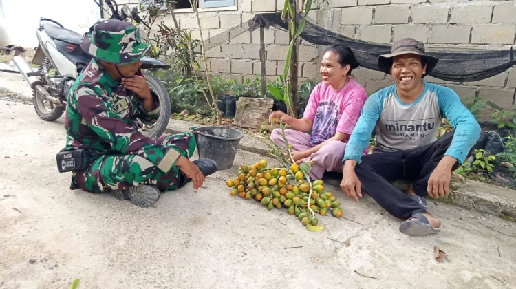 Babinsa Kapur IX Ajak Manfaatkan Lahan
