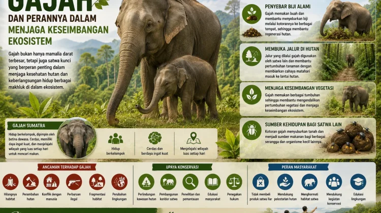 Gajah dan Perannya dalam Menjaga Keseimbangan Ekosistem
